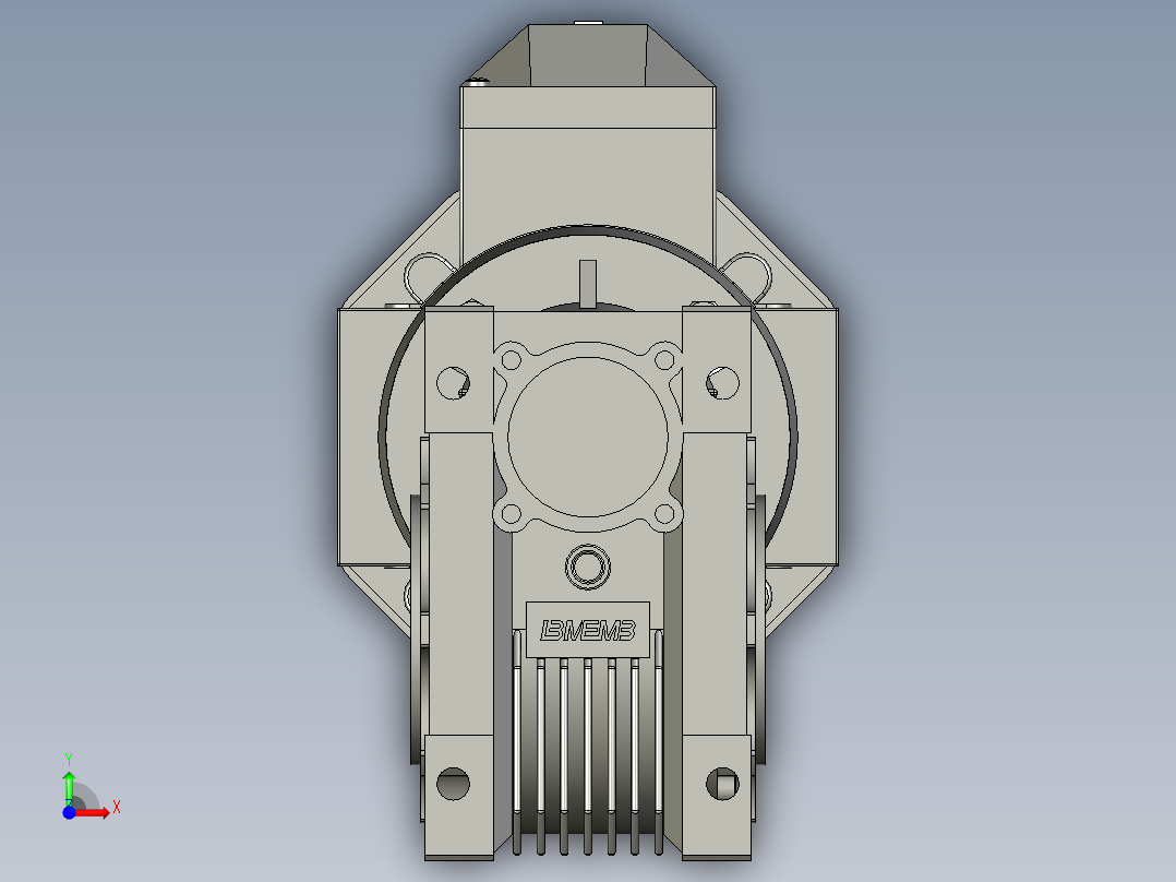 蜗轮蜗杆减速机NMRV0501571B14B3YVF2-037-4P0107前视图