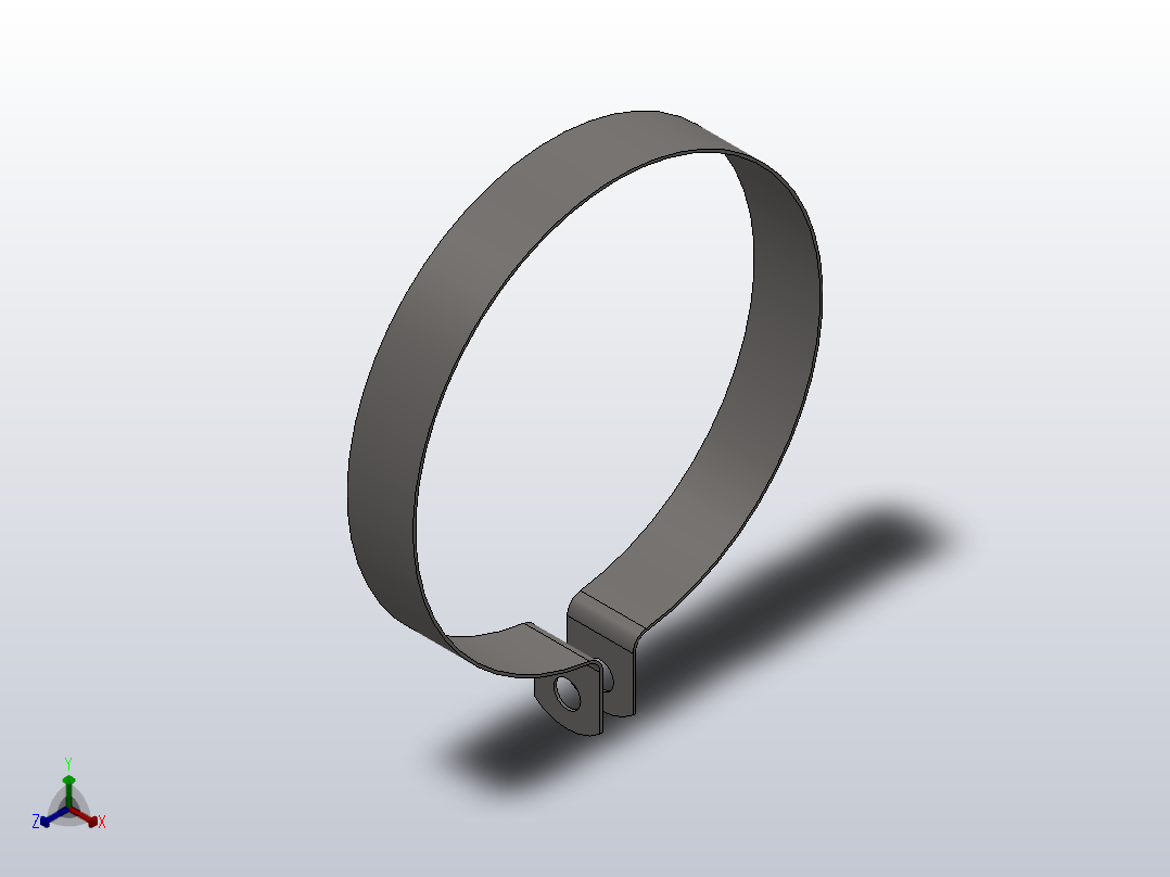 带垫悬挂卡箍_80正等轴测图