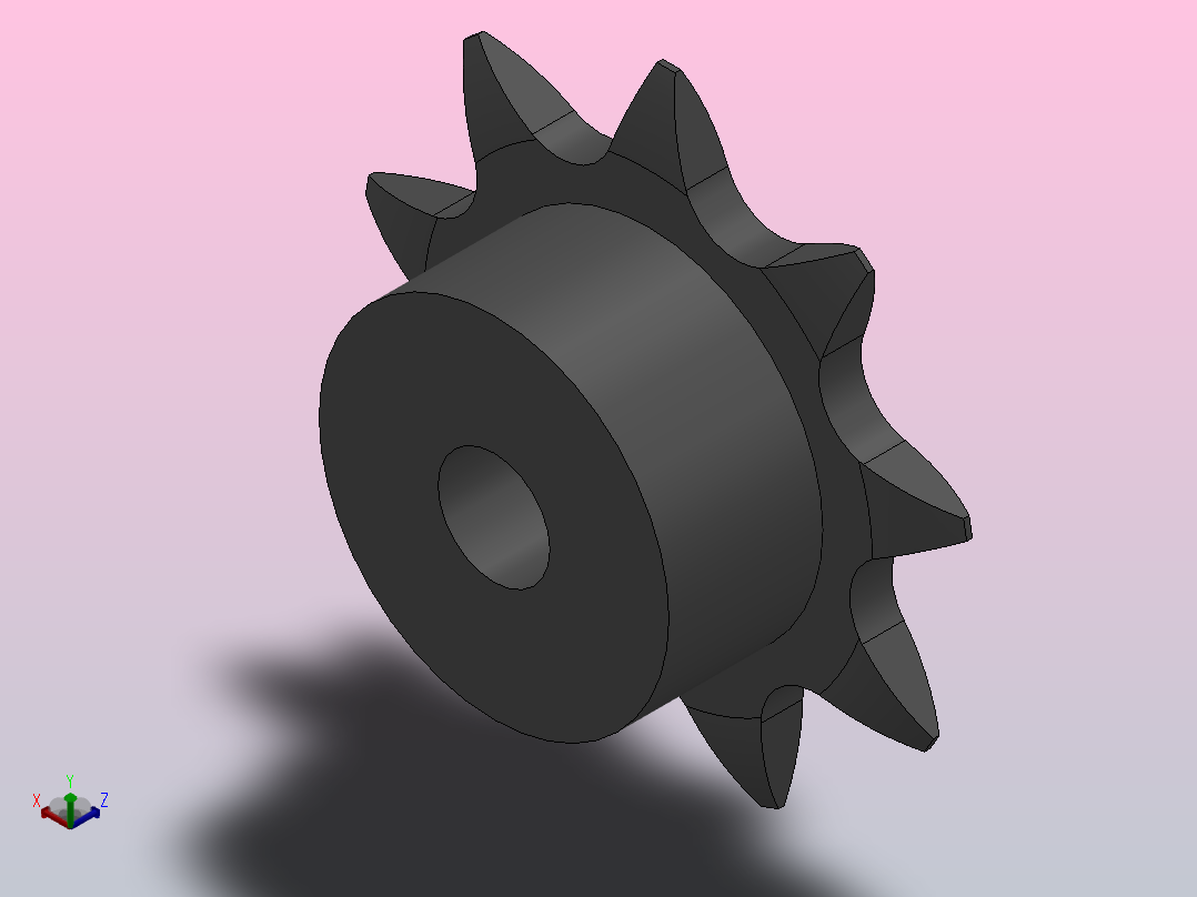 直孔链轮081型_9-081-1主视图