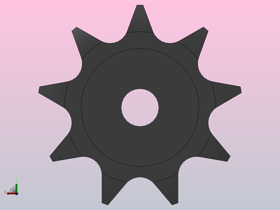 直孔链轮081型_9-081-1前视图