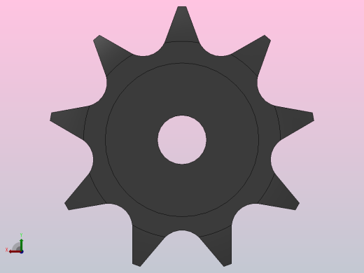 直孔链轮081型_9-081-1前视缩略图