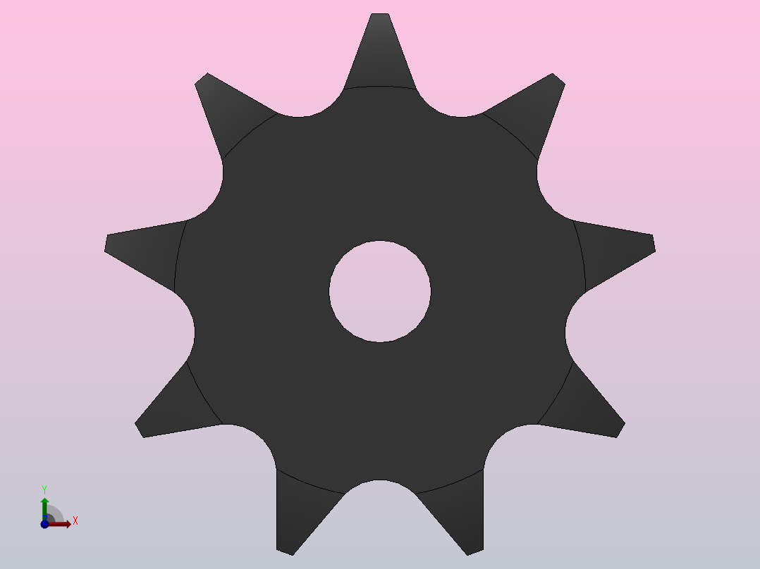 直孔链轮081型_9-081-1后视图