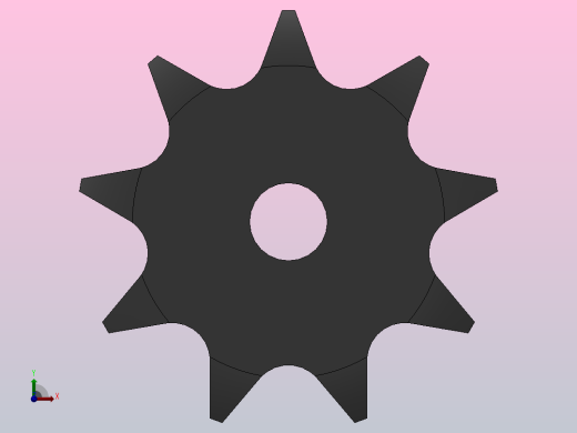 直孔链轮081型_9-081-1后视缩略图