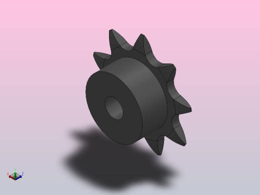 直孔链轮081型_9-081-1正等轴测缩略图