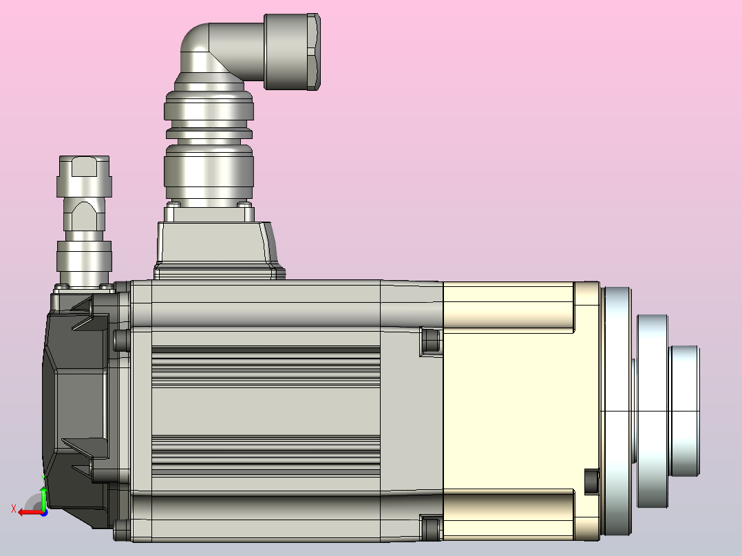 MHF标准法兰伺服减速电机100mhf1后视图