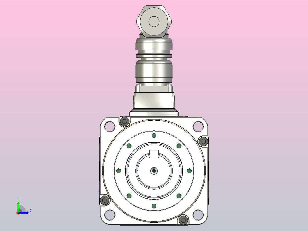 MHF标准法兰伺服减速电机100mhf1左视图