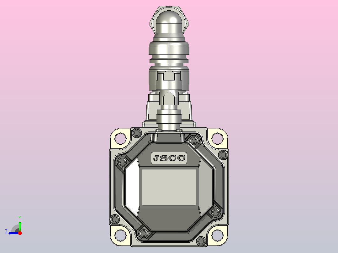 MHF标准法兰伺服减速电机100mhf1右视图