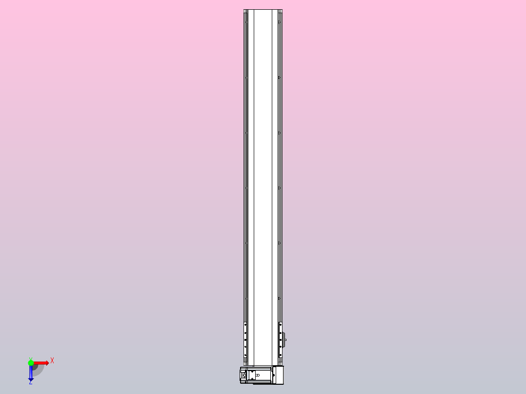 皮带直线轴半封闭可选导轨TPA-HNB-140D-120-L1050-RU-C-P40-N3俯视图