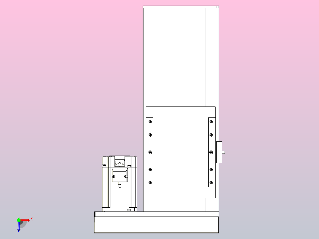 滚珠丝杠直线轴带导轨全封闭TPA-HCR-175D-2510C-L200-ML-C-P75-N3俯视图