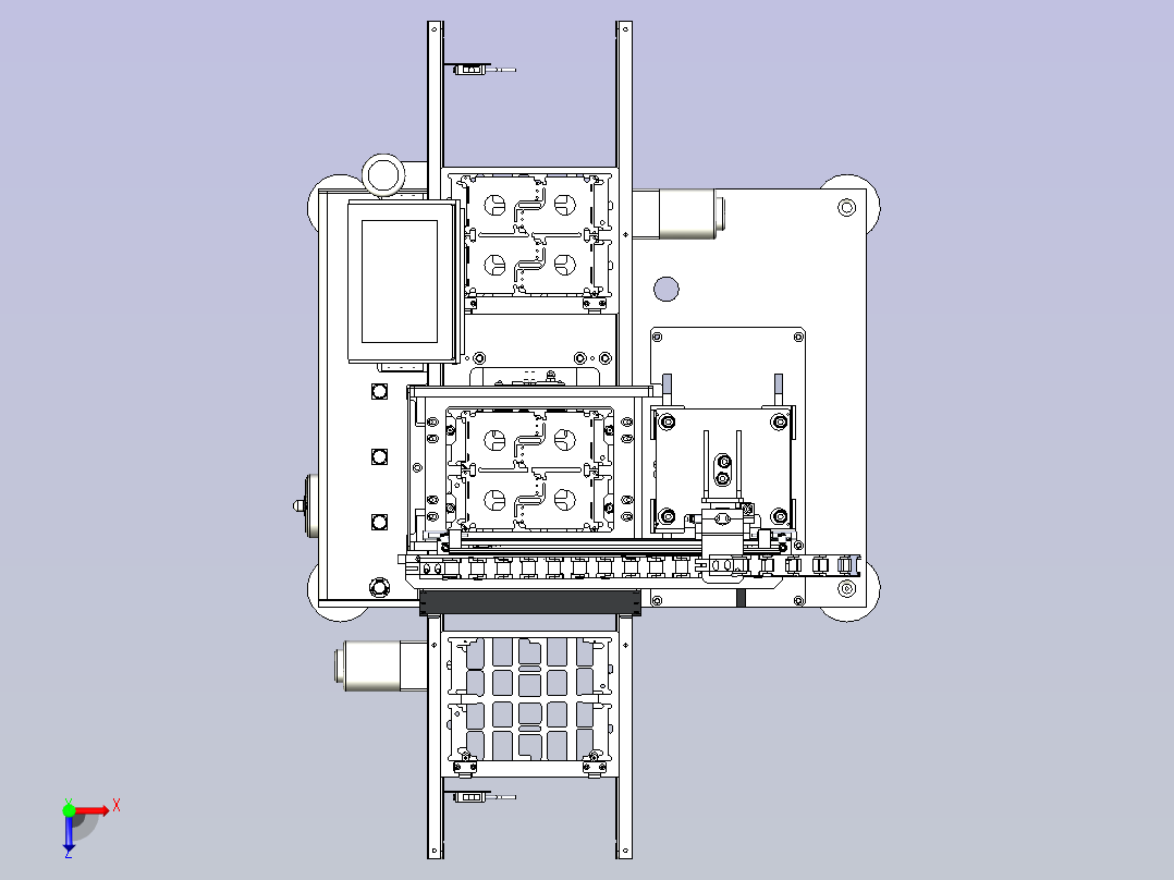 PCB板自动上料设备俯视图