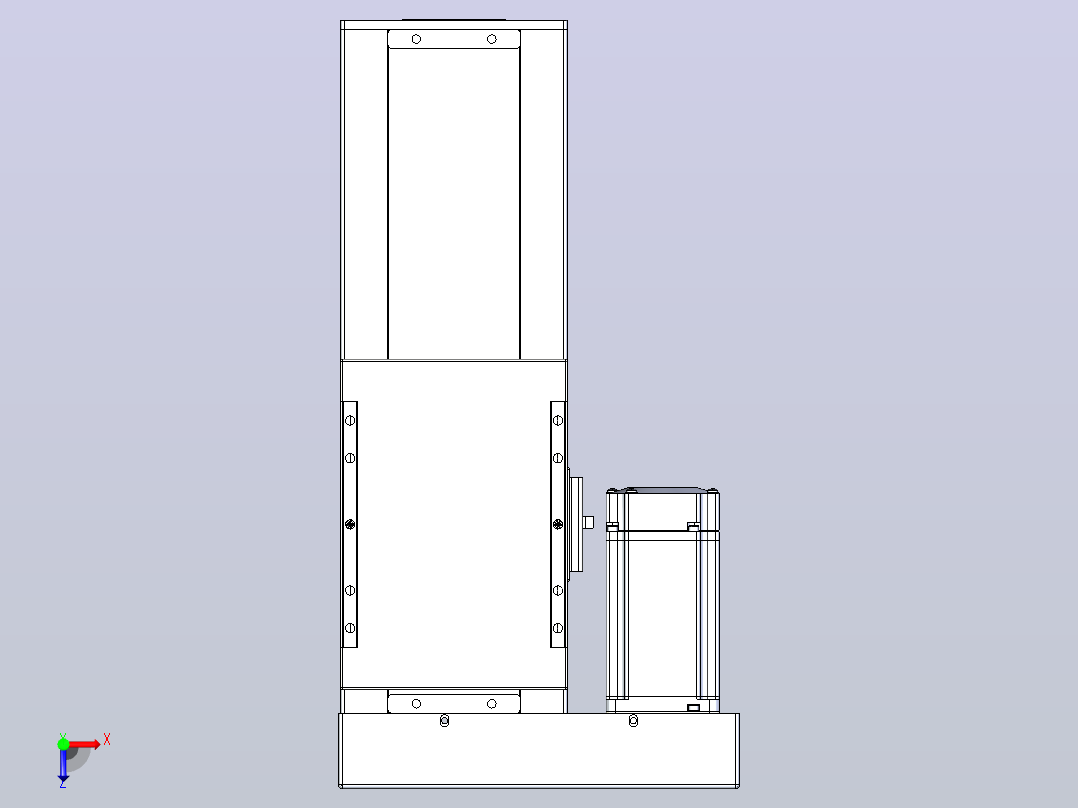 滚珠丝杠直线轴带导轨全封闭TPA-HCR-120D-1610C-L150-MR-C-P40-N3俯视图