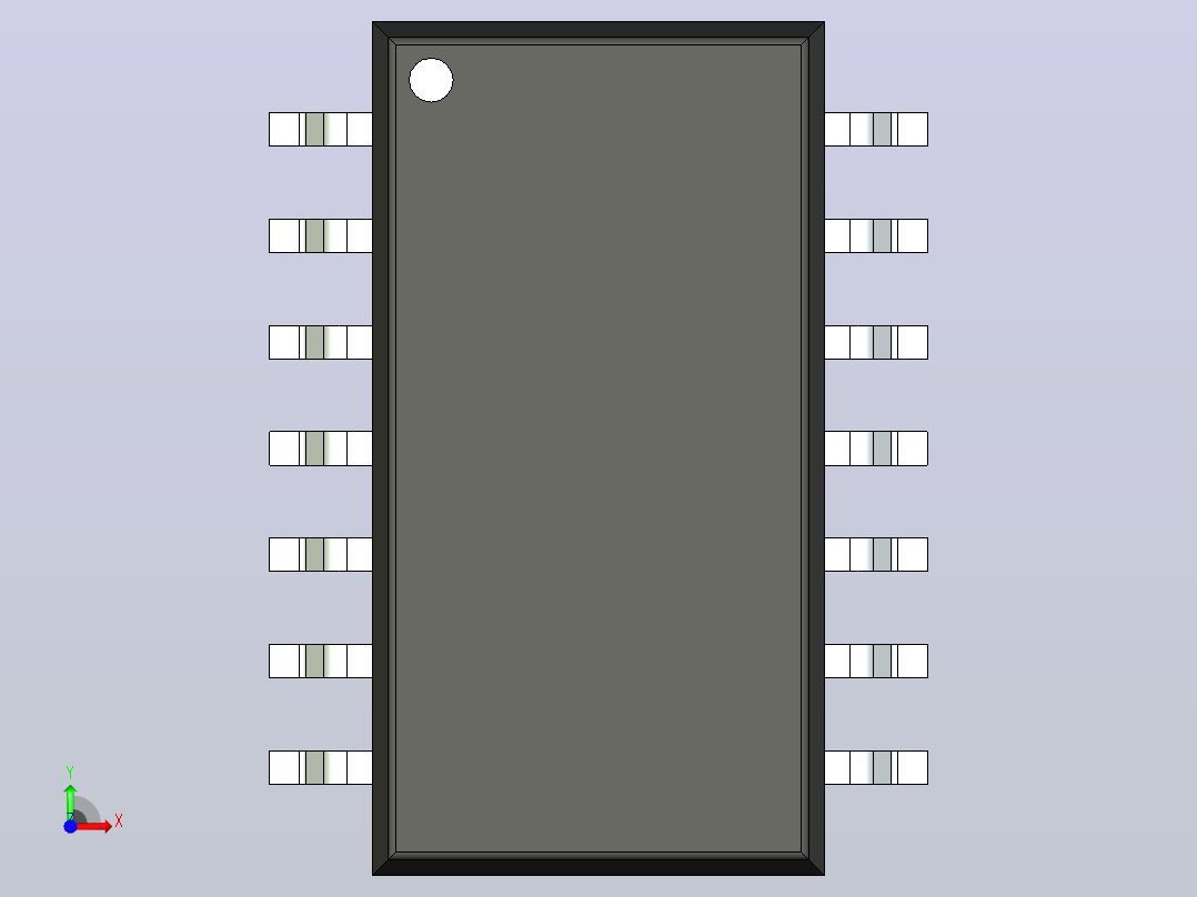 106x SOIC 封装（小外形集成电路）SOIC127P780X210-14N前视图