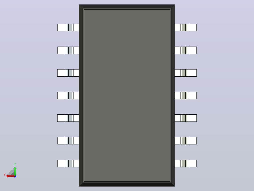 106x SOIC 封装（小外形集成电路）SOIC127P780X210-14N后视图