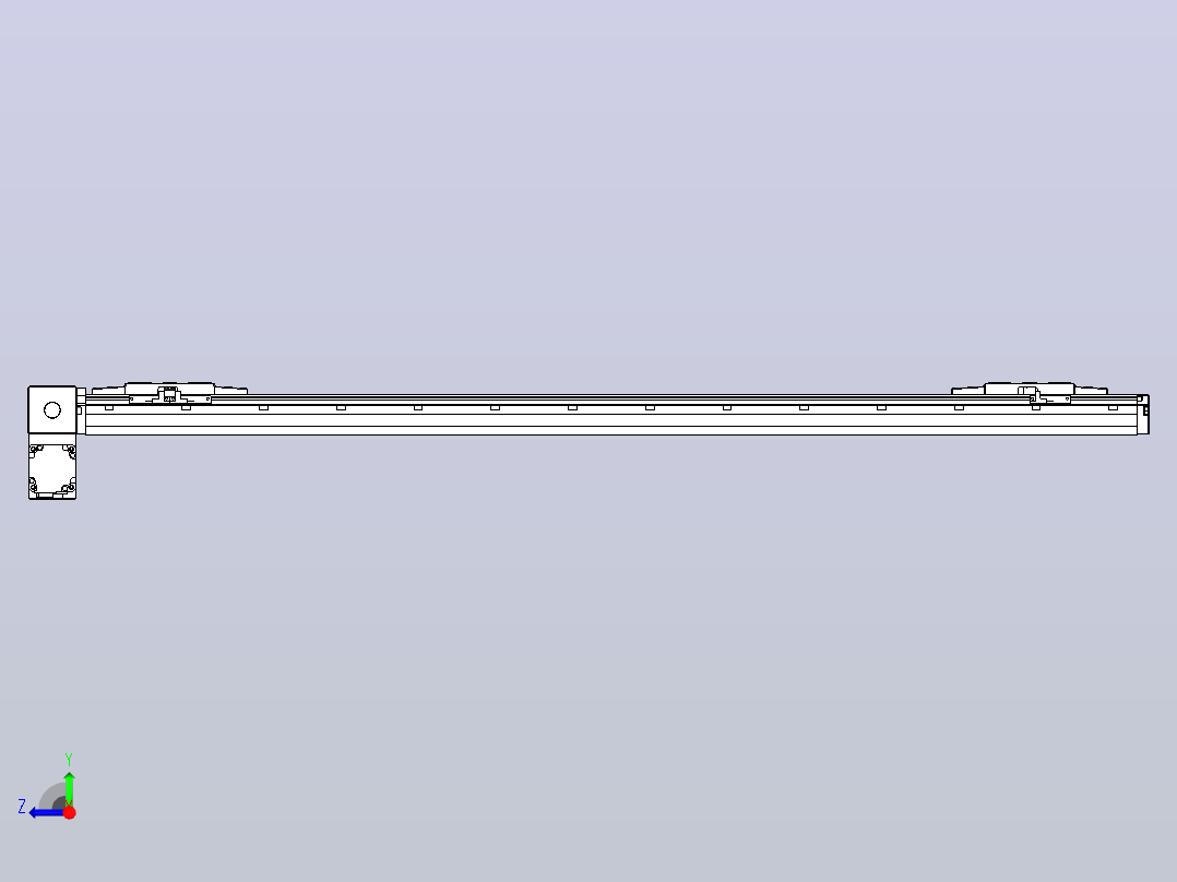 皮带直线轴双滑块型TPA-GCBS-120-P70-L450-LP-M20-N3右视图