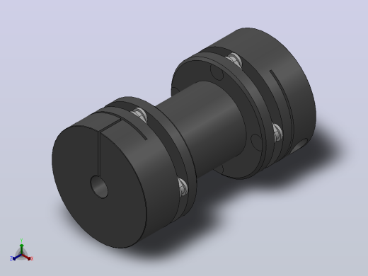 SHDL加长型联轴器[SHDL-56CW-10W×10W-100L]正等轴测缩略图
