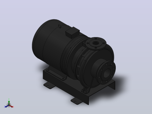 南方泵NIS，NISF泵外形（80-50-250）5.5kW-4极正等轴测缩略图