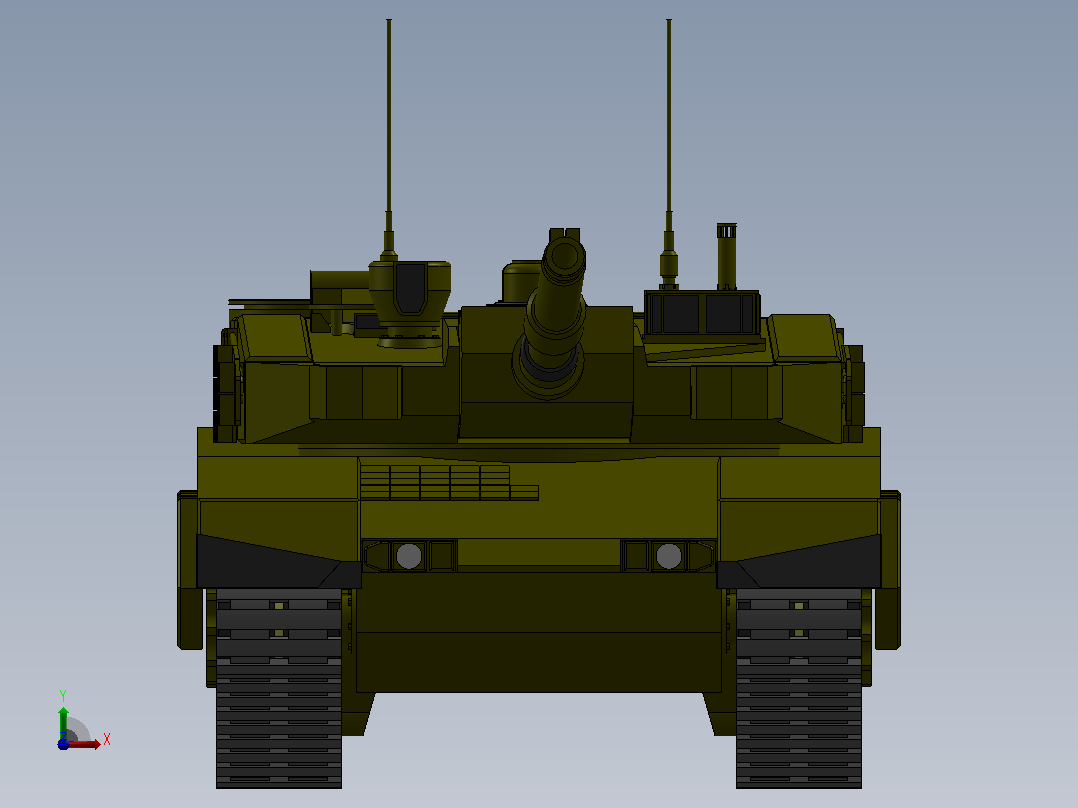 M1A1坦克前视图
