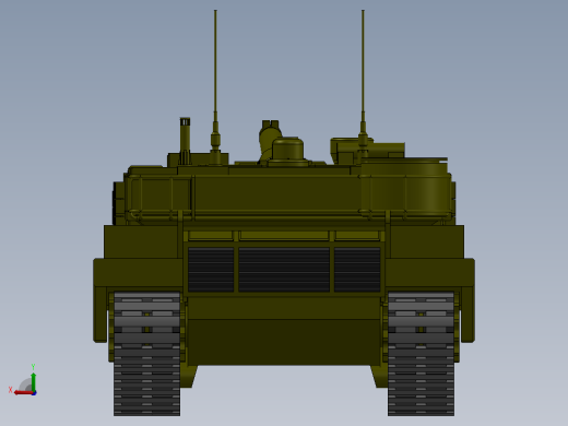 M1A1坦克后视缩略图