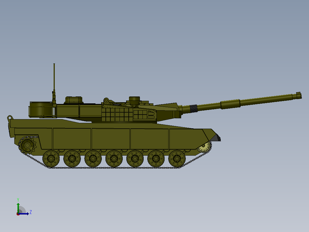 M1A1坦克左视图