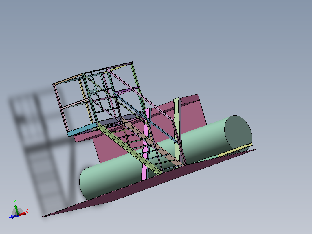 场地楼梯焊接件主视图