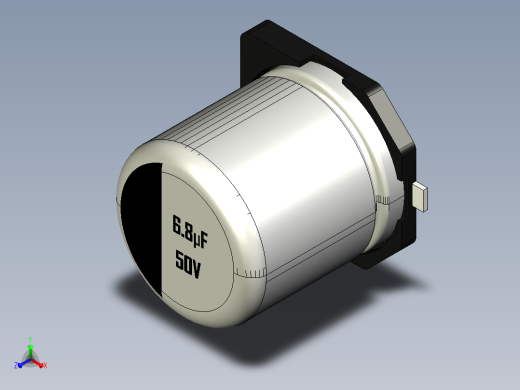 铝电解电容器SMD d 5.0 x l 5.5毫米或尺寸C. 6.8uF 50V