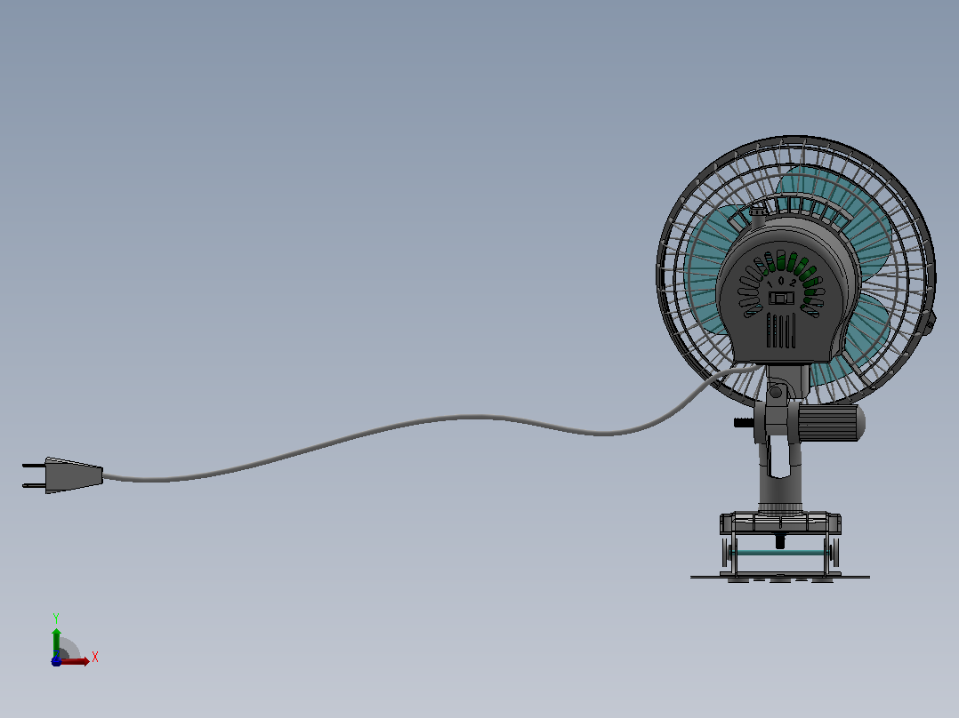 电风扇的外观造型及三维建模+说明书+CAD前视图