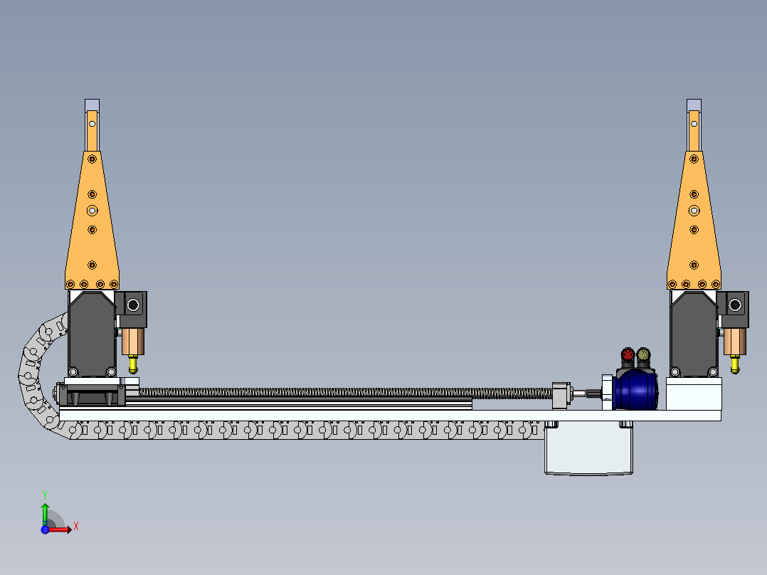 堆垛机工装前视图