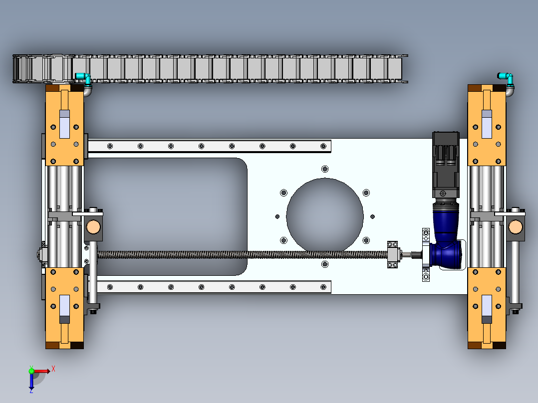 堆垛机工装俯视图