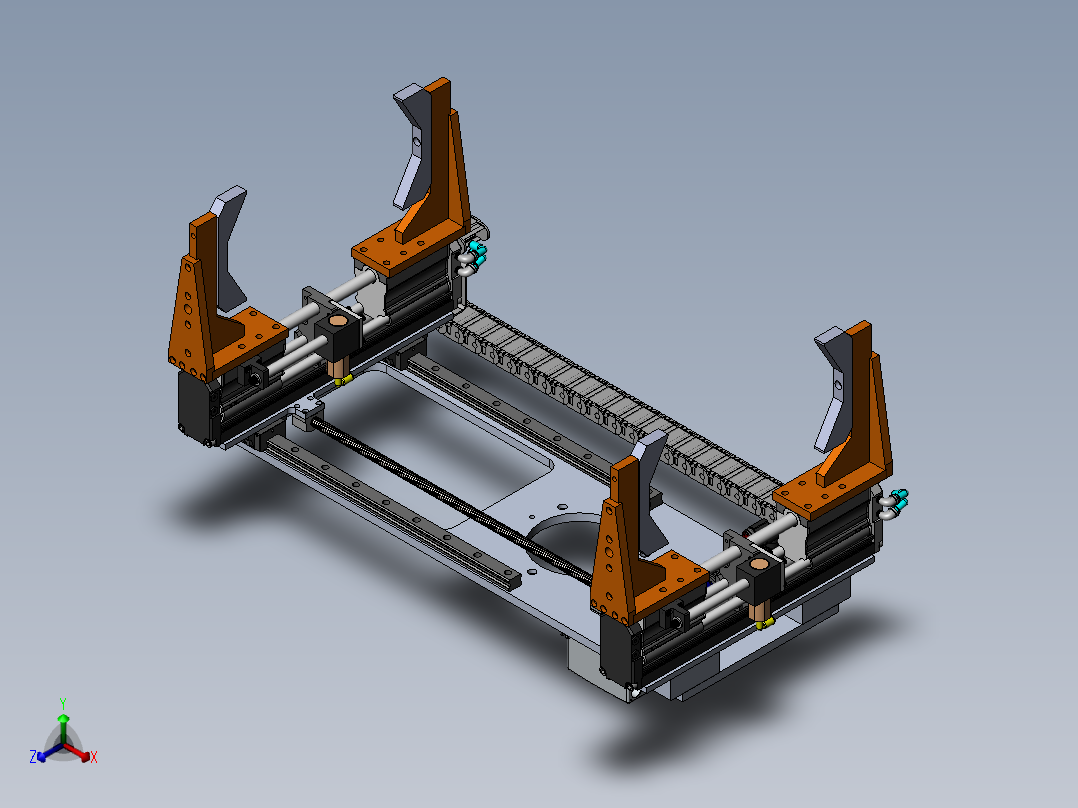 堆垛机工装正等轴测图