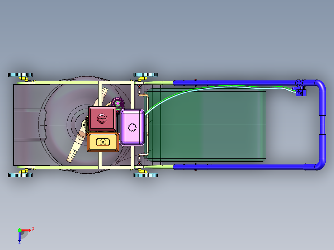 剪草机、草坪修剪机（SW2017俯视图
