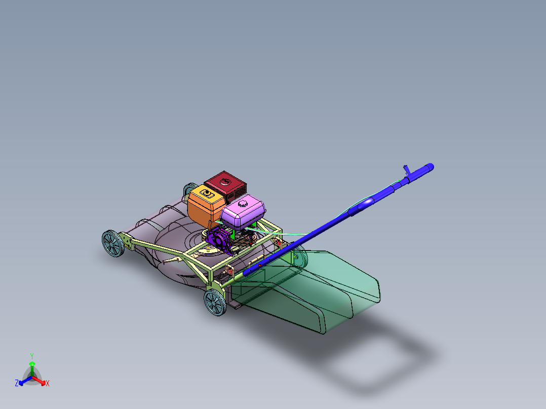剪草机、草坪修剪机（SW2017正等轴测图