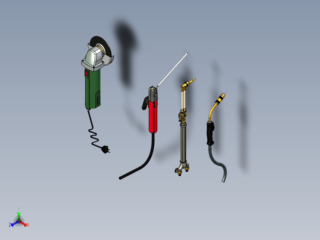 4款常用焊接工具模型3D图纸 STP IGS格式