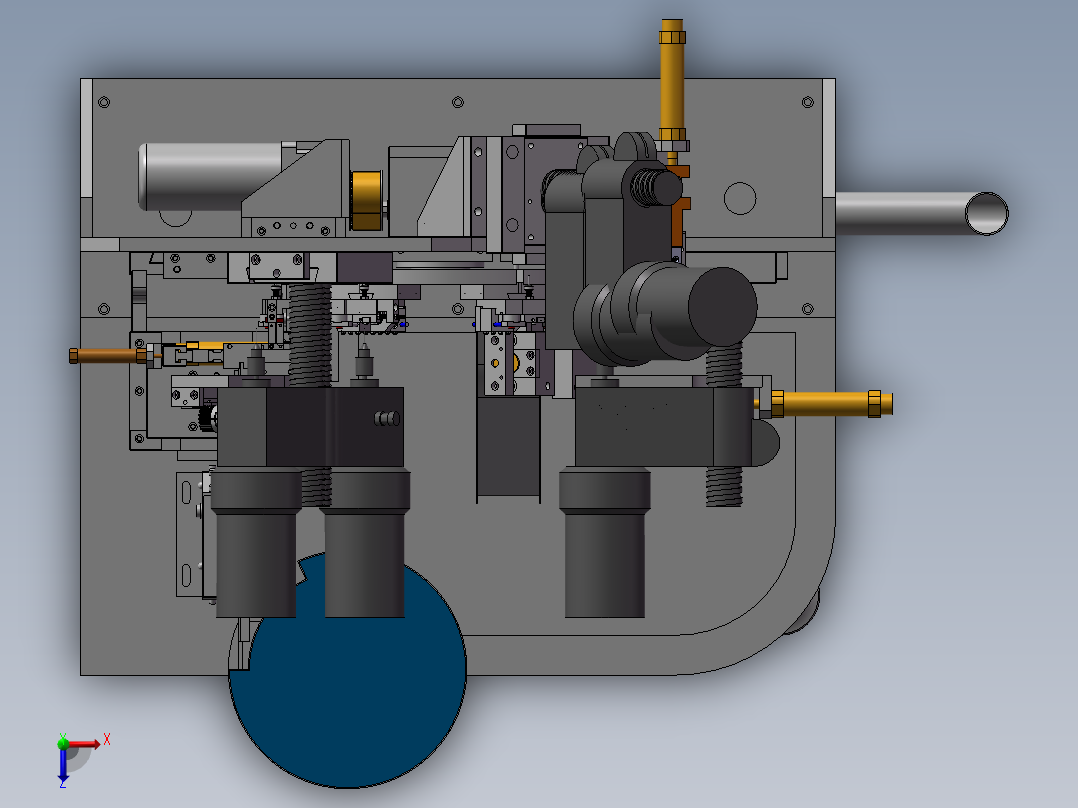 176全自动精密PIN钻孔机俯视图