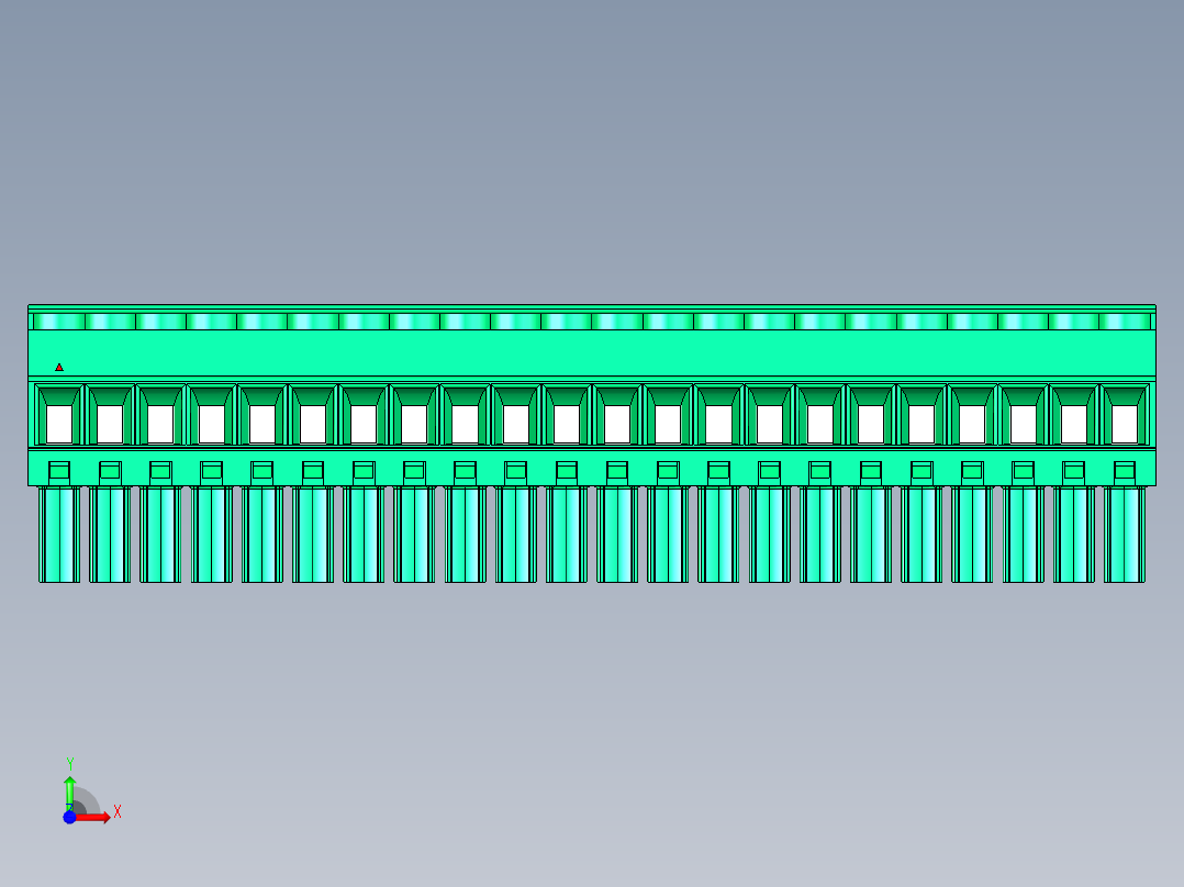 DEGSON 15EDG 系列 3.5mm 插拔式接线端子 FullPack-15EDGKB-3.5-22P-14-00AH前视图