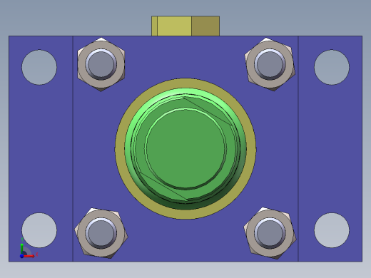 液压缸模型前视缩略图