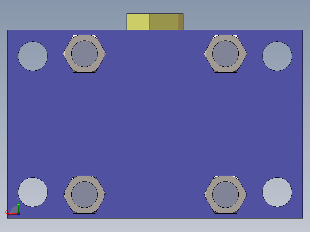 液压缸模型后视图