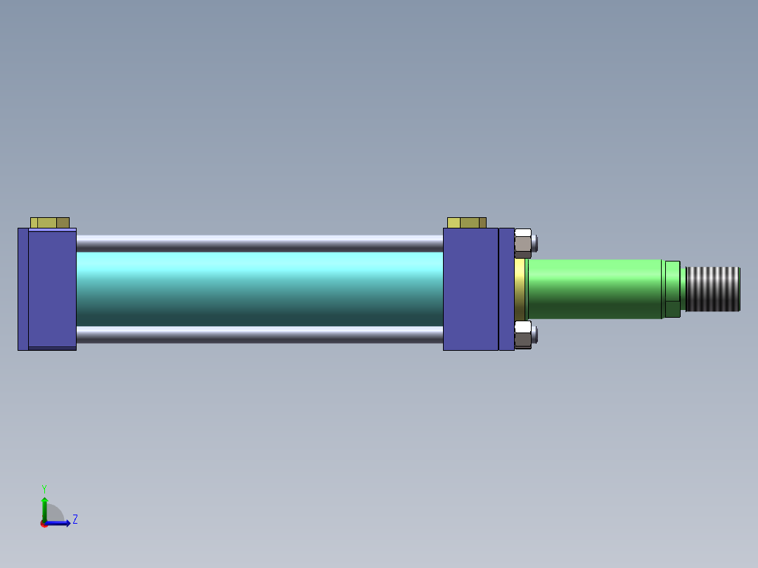 液压缸模型左视图