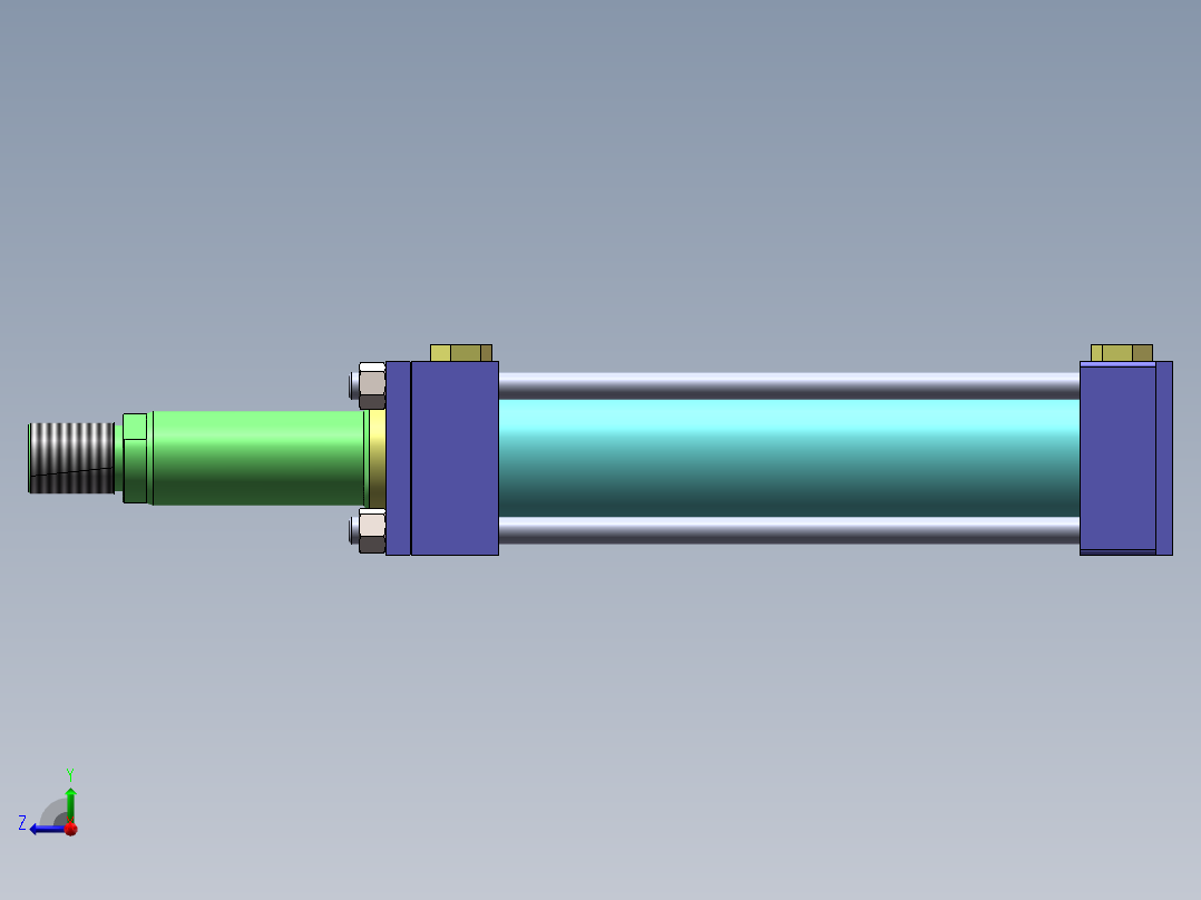 液压缸模型右视图
