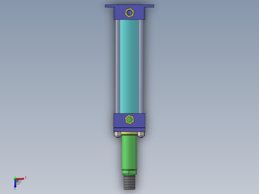 液压缸模型俯视缩略图
