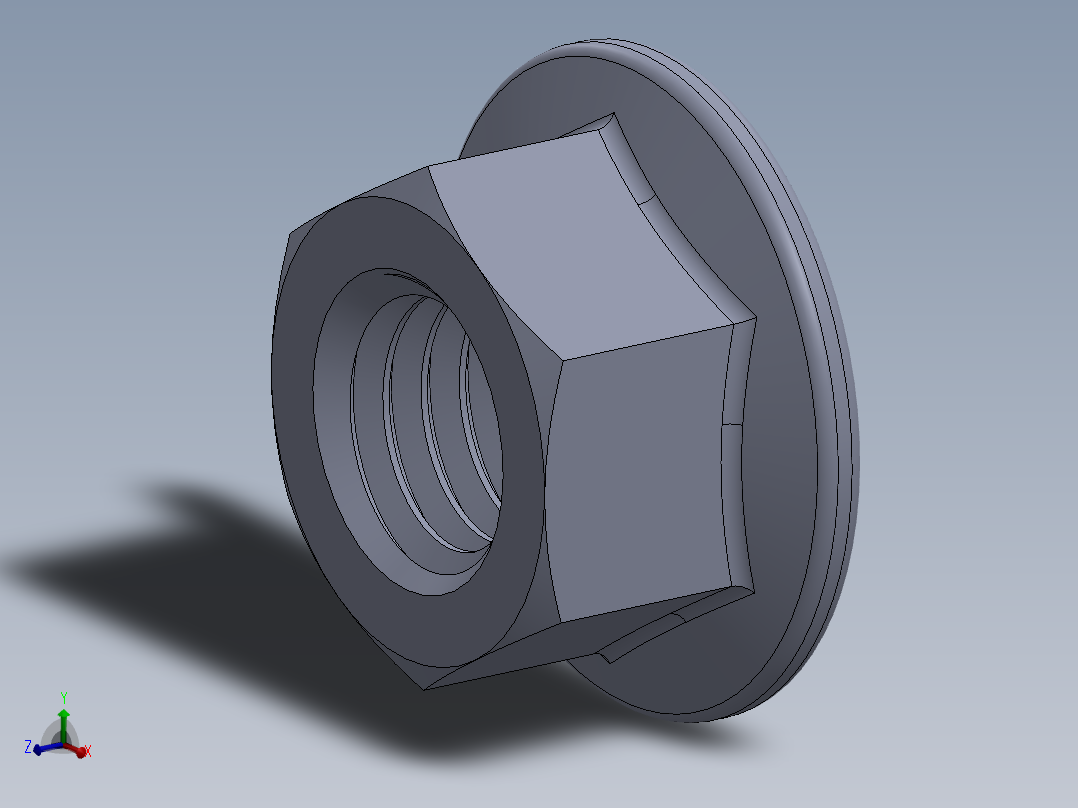 公制法兰螺母-FN M12x1.75.SLDPRT
