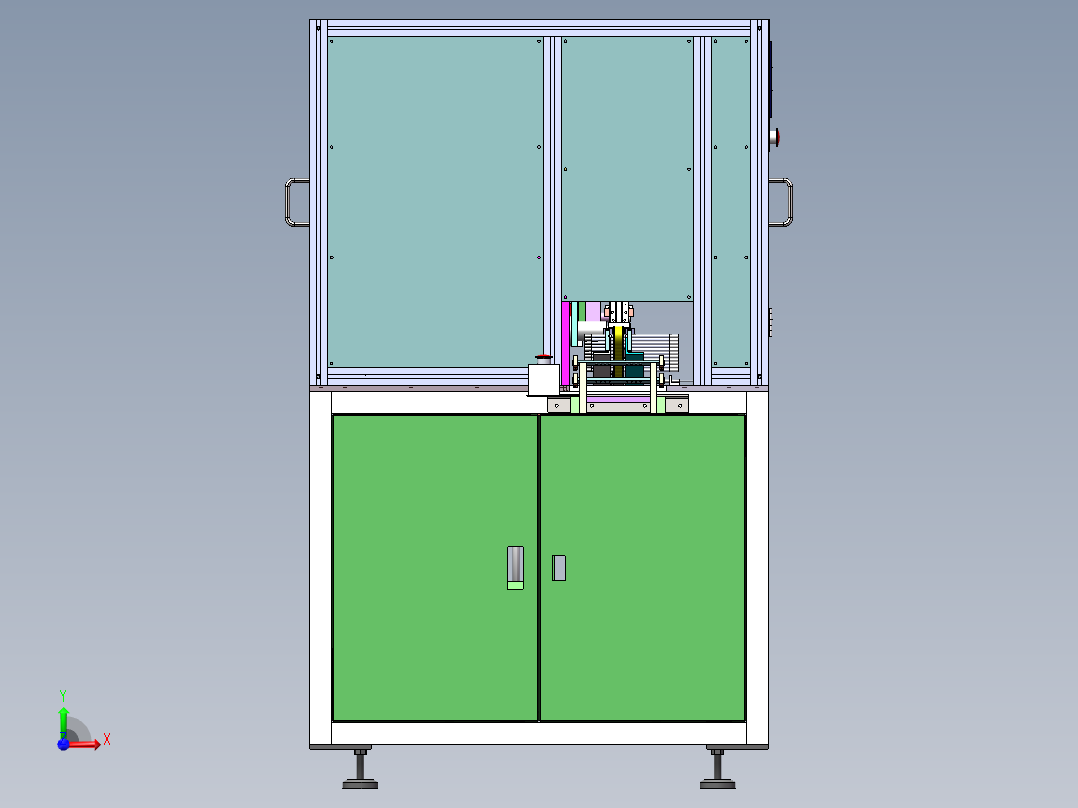 电机转子抛光机（美的微型马达转子抛光设备）前视图