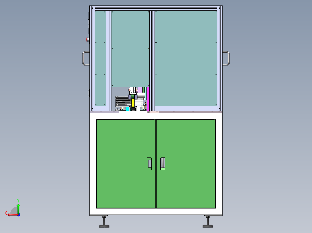 电机转子抛光机（美的微型马达转子抛光设备）后视图