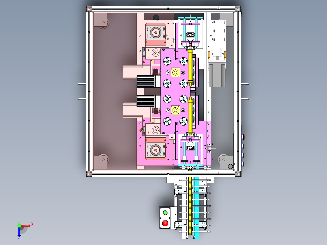 电机转子抛光机（美的微型马达转子抛光设备）俯视图