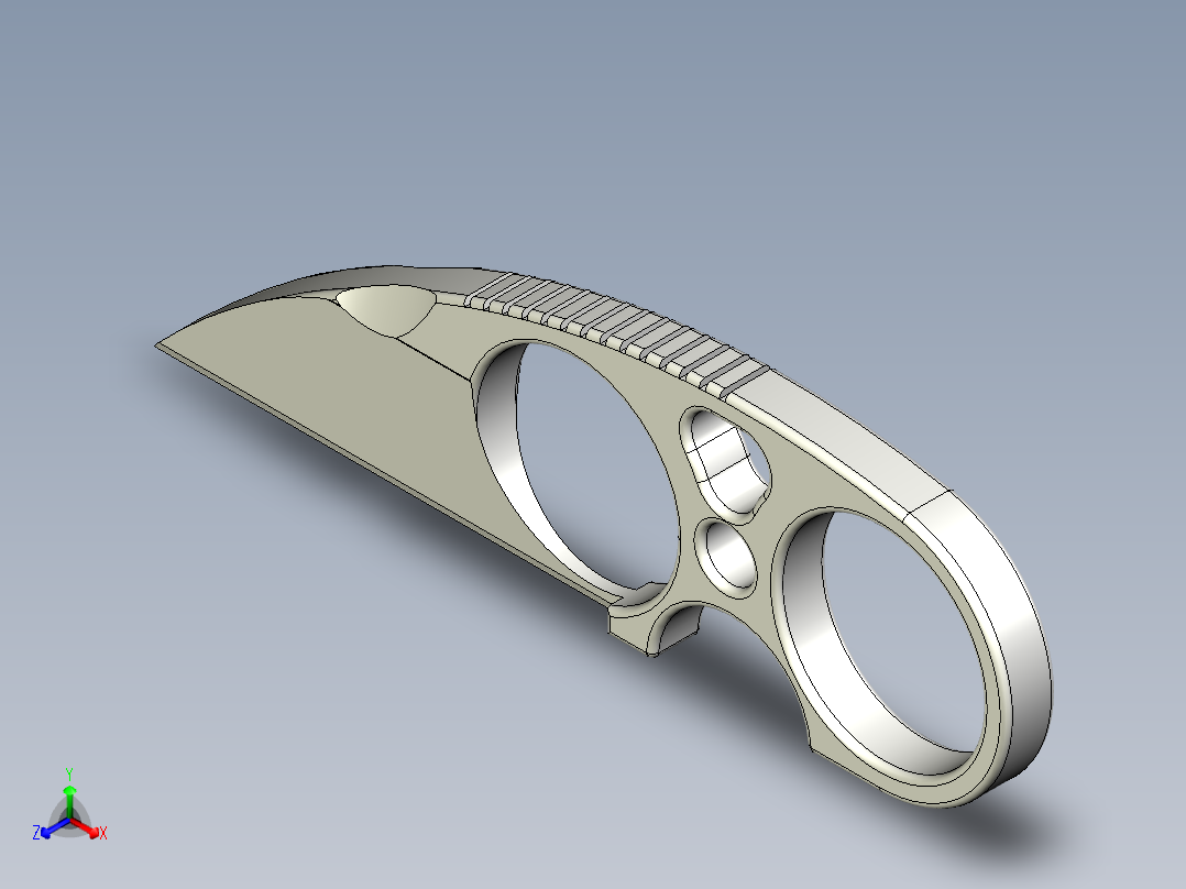 Sog Snarl 不锈钢颈刀正等轴测图