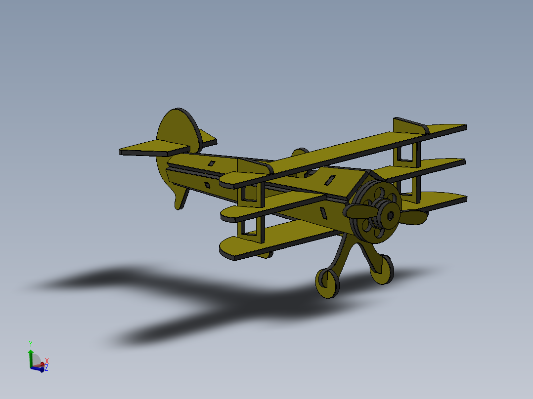 激光下料拼图飞机AutoCAD, Parasolid, SOLIDWORKS 2016