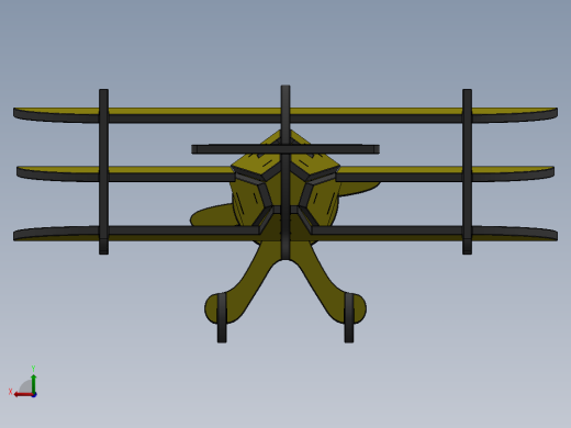 激光下料拼图飞机AutoCAD, Parasolid, SOLIDWORKS 2016后视缩略图