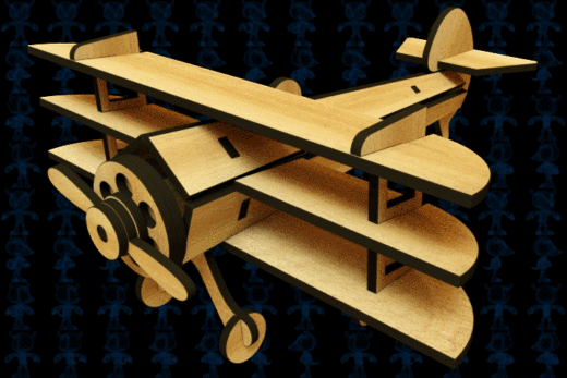 激光下料拼图飞机AutoCAD, Parasolid, SOLIDWORKS 2016缩略图