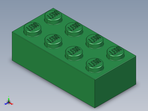 乐高套装 4421基本积木-4106356 - 3001 Dark Green Brick 2 x 4.STEP