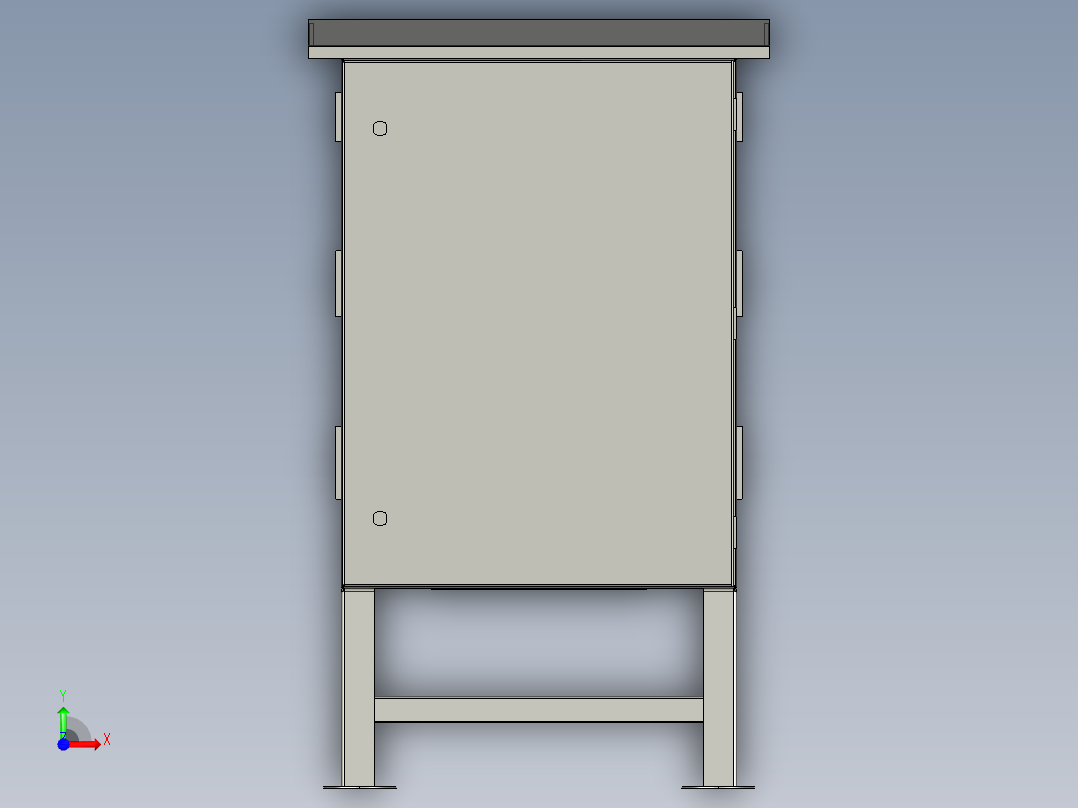 电力供应机箱前视图