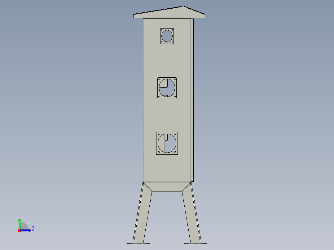 电力供应机箱左视图